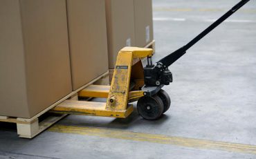 pallet truck with carton boxes